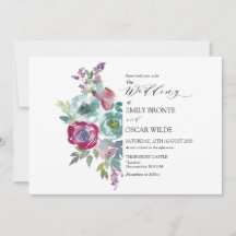 Mint and Mauve Watercolour Floral Wedding
