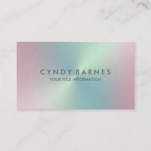 Mint and Pink Sheen Business Card