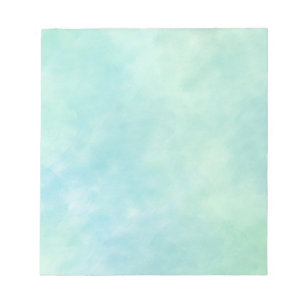 Mint Aqua Blue Tie Dye Watercolor Notepad