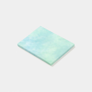 Mint Aqua Blue Tie Dye Watercolor Post-it Notes