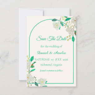 Mint Arch Save the Date Card
