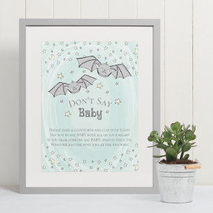 Mint Baby Bat Don't Say Baby Game Poster