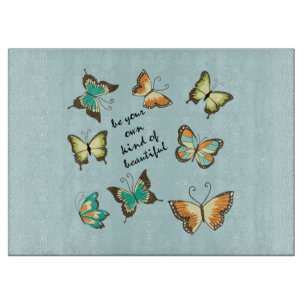 Mint Be Your Own Beautiful Butterflies Cutting Board