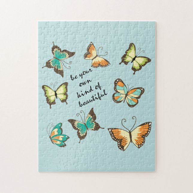 Mint Be Your Own Beautiful Butterflies Jigsaw Puzzle (Vertical)