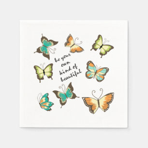 Mint Be Your Own Beautiful Butterflies Napkin