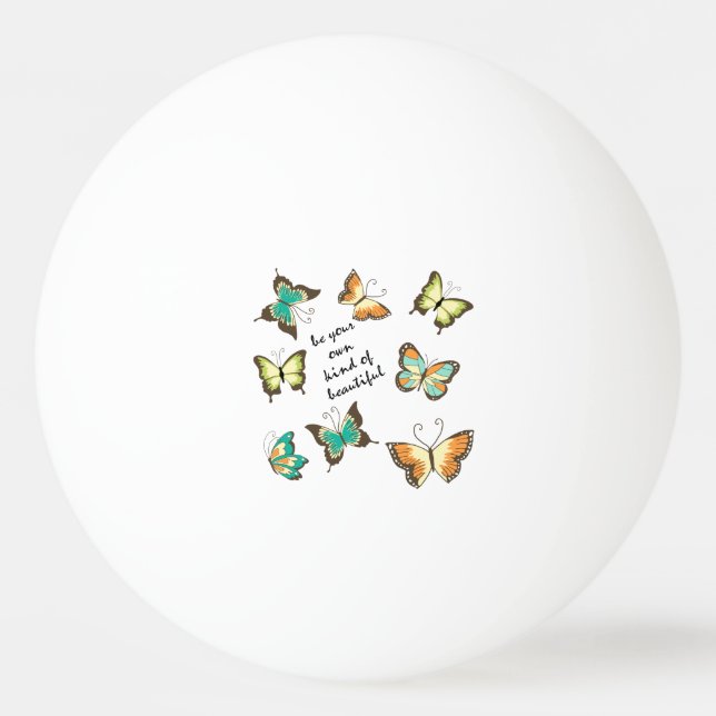 Mint Be Your Own Beautiful Butterflies Ping Pong Ball (Front)