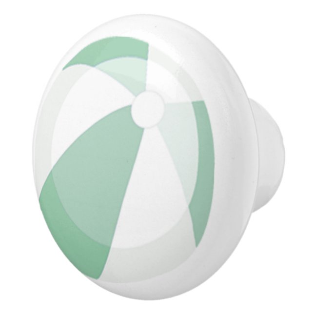 Mint Beach Ball Beach House Door Knob (Right)