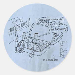 Mint Bed Classic Round Sticker