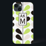 Mint & Black Floral Pattern iPad Mini Case<br><div class="desc">Customisable iPad case featuring mint,  black and beige floral pattern. Other colours and similar items are available in my store.</div>