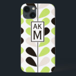 Mint & Black Floral Pattern iPad Mini Case<br><div class="desc">Customisable iPad case featuring mint,  black and beige floral pattern. Other colours and similar items are available in my store.</div>