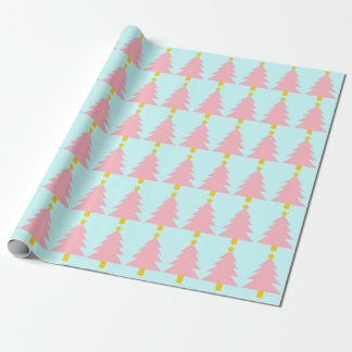 Mint Blue, Christmas Tree Wrapping Paper