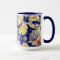 Mint Blue Gold Flowers Beautiful Japanese Pattern
