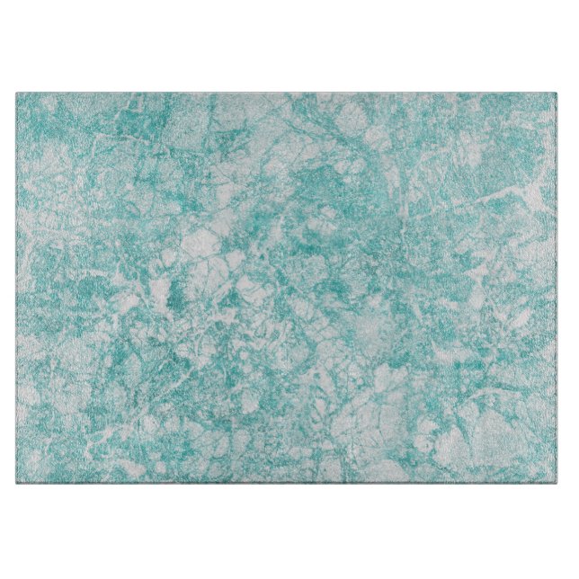Mint Blue & White Marble Texture  Cutting Board (Front)