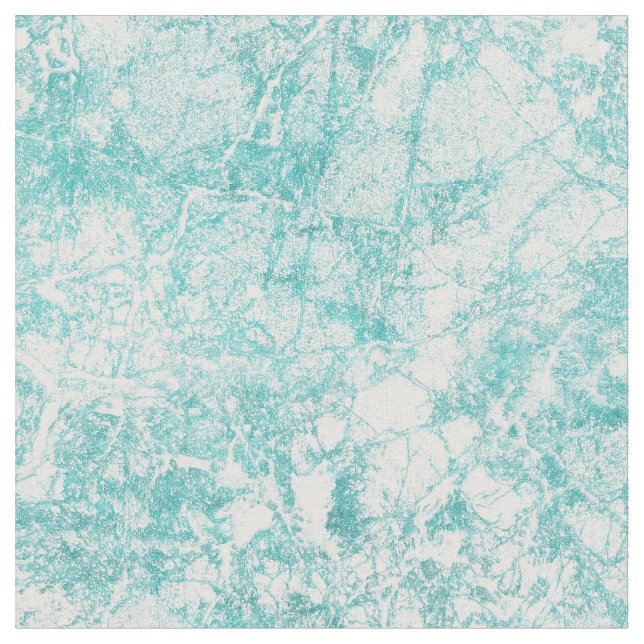Mint Blue & White Marble Texture Fabric (Close Up)