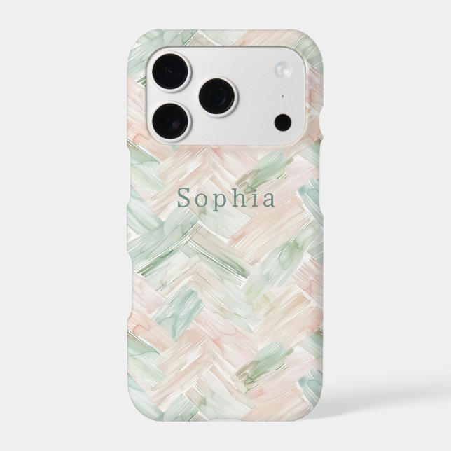 Mint Blush Pink Abstract (Back)