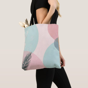 Mint Blush Pink Abstract Modern Collection Tote Bag