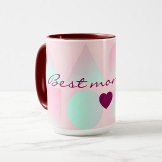 Mint Blush Pink Abstract Trendy Collection Mug
