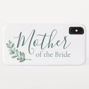 Mint Botanical Elegant Mother of the Bride Case-Mate iPhone Case