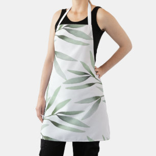Mint Botanical Simple Apron