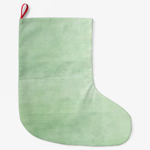 Mint Breeze Watercolor Large Christmas Stocking