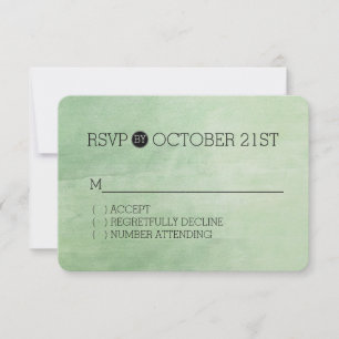 Mint Breeze Watercolor RSVP