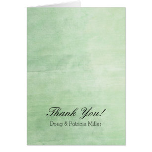 Mint Breeze Watercolor Thank You