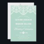 Mint Brocade Lace Wedding Invitation<br><div class="desc">Elegant and whimsical brocade lace pattern. Other colours and matching items are available.</div>