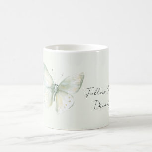 Mint Butterfly Follow Dreams Coffee Mug