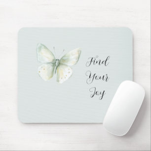 Mint Butterfly Joy Mouse Mat
