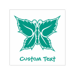 Mint Butterfly Self-inking Stamp