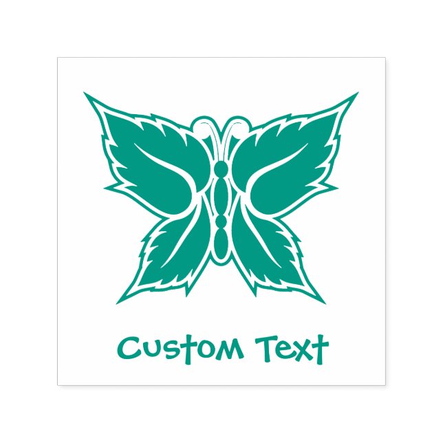Mint Butterfly Self-inking Stamp (Design)