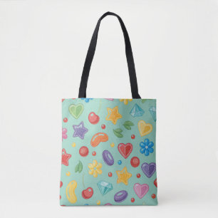 “Mint Candy Star Tote Bag
