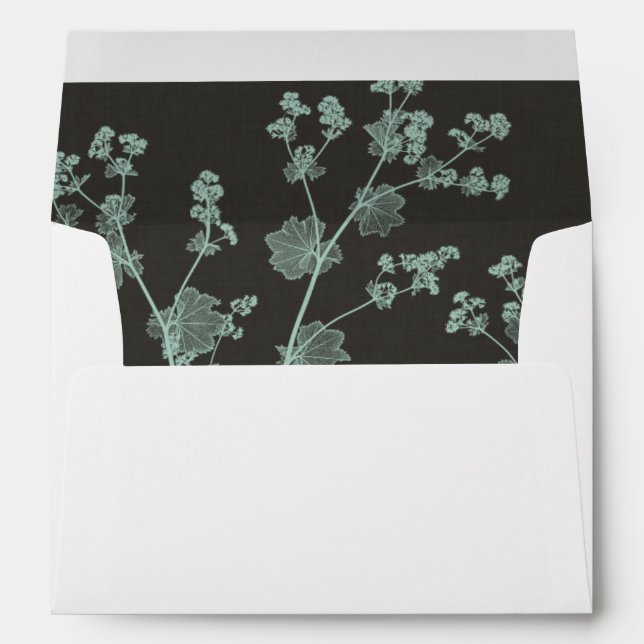 Mint & Charcoal Nature Study I Envelope (Back (Bottom))