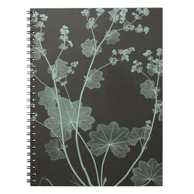 Mint & Charcoal Nature Study I Notebook (Front)