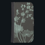 Mint & Charcoal Nature Study I Samsung S4 Wallet Case<br><div class="desc">Floral</div>