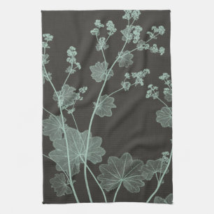 Mint & Charcoal Nature Study I Tea Towel
