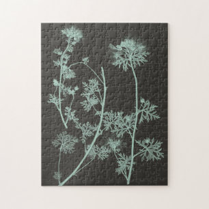 Mint & Charcoal Nature Study IV Jigsaw Puzzle