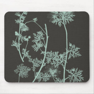 Mint & Charcoal Nature Study IV Mouse Mat