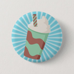 Mint Choc Milkshake 6 Cm Round Badge