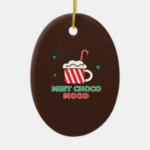 Mint Choco Mood Christmas Cooking Apron Ceramic Tree Decoration