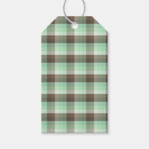 Mint Chocolate Chip Colour Block Plaid Stripes  Gift Tags
