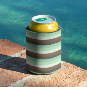 Mint Chocolate Chip Colour Block Stripes  Can Cooler