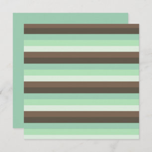 Mint Chocolate Chip Colour Block Stripes Card