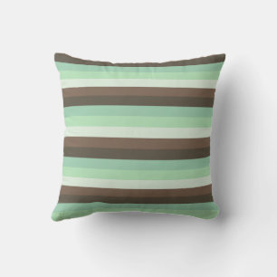 Mint Chocolate Chip Colour Block Stripes  Cushion