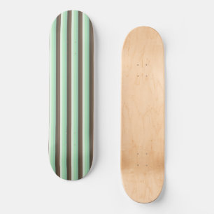 Mint Chocolate Chip Colour Block Stripes  Skateboard