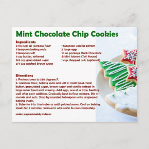 Mint Chocolate Chip Cookie Postcard