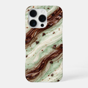 Mint Chocolate Chip Milkshake Marble Design iPhone 16 Pro Case