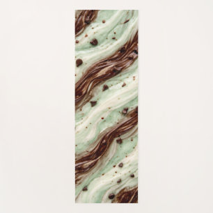 Mint Chocolate Chip Milkshake Marble Design Yoga Mat