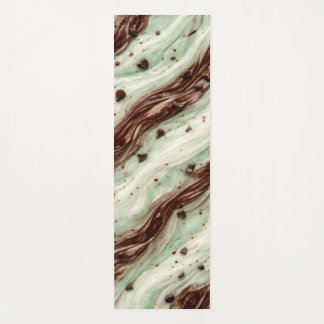 Mint Chocolate Chip Milkshake Marble Design Yoga Mat