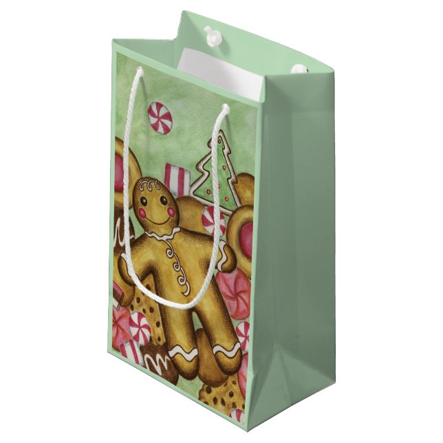Mint Christmas Cookies Gift Bag (Front Angled)